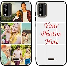 Custom Case for BLU C5 MAX 2022, Personalized Multi-Photo Anti-Scratch TPU Cover Soft Shell Protective Customized Photo Phone Case, Black