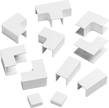D-Line 0.63in x 0.63in Cable Raceway Accessory Multipack, 11-Piece Pack - White