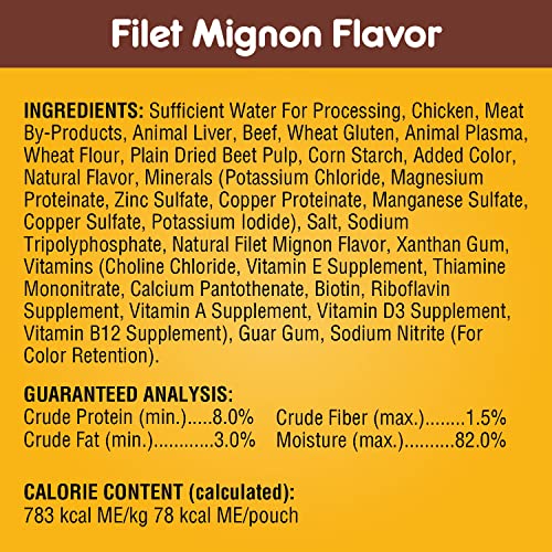 Pedigree Choice CUTS in Gravy Adult Soft Wet Dog Food, 48 Pouch Variety Pack, 3.5 oz. Pouches - Thumbnail 6