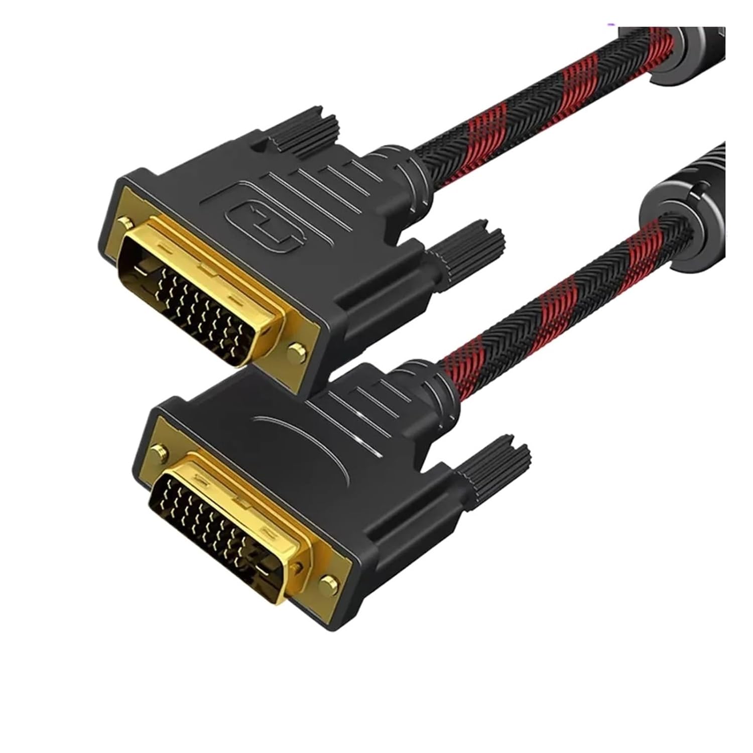 QMQF DVI to Cable DVI-D 24+1 Male Computer M>oni>tor Projector Video TV HD D Data .5