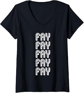 Womens FAY Fayetteville Airport Travel V-Neck T-Shirt
