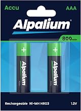 800 mAh AAA Batteries, Pack of 2, Ready to Use