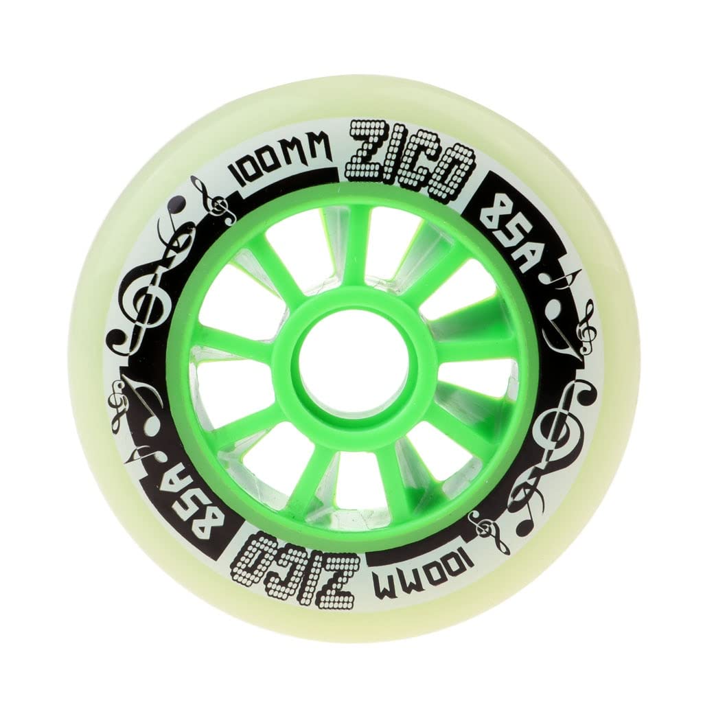 DawnDream Stunt Scooter Wheels Outdoor Inline Skates Wheel Replacement Durable Skates Racing Wheels Accessories 90mm / 100mm / 110mm 3 Size Scooter Wheels (Color : Green 100mm)