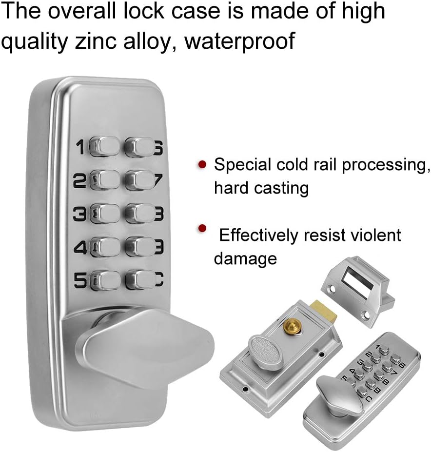 Deadbolt Door Lock, Mechanical Code Lock Code- for Indoor