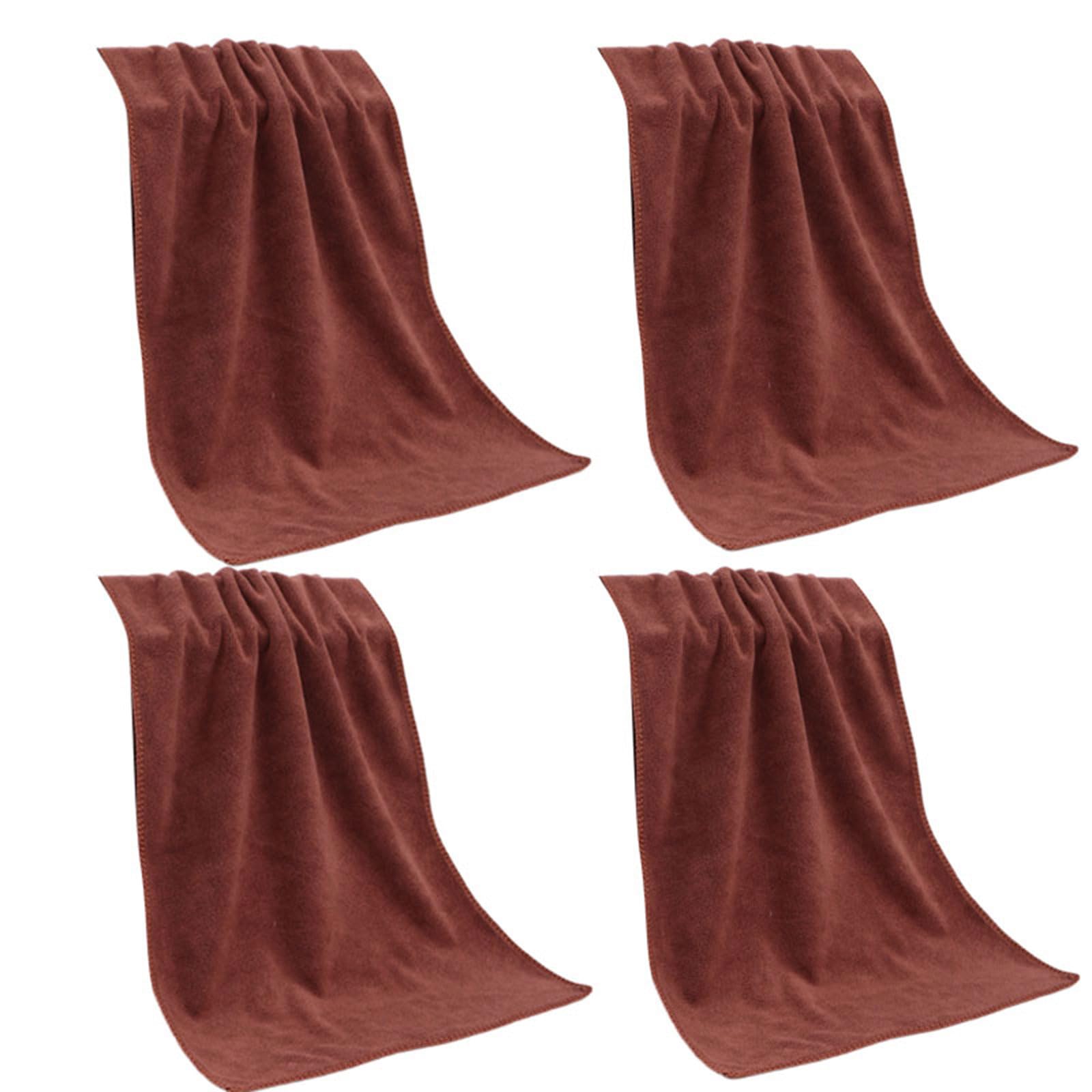 Elnwnnkc 4 Soft Sports Towels, Super Absorbent Fast-Drying Fabric for Gym, Travel & Sensitive Scalp, Machine-Washable Design Thickened Cotton Hair Towel
