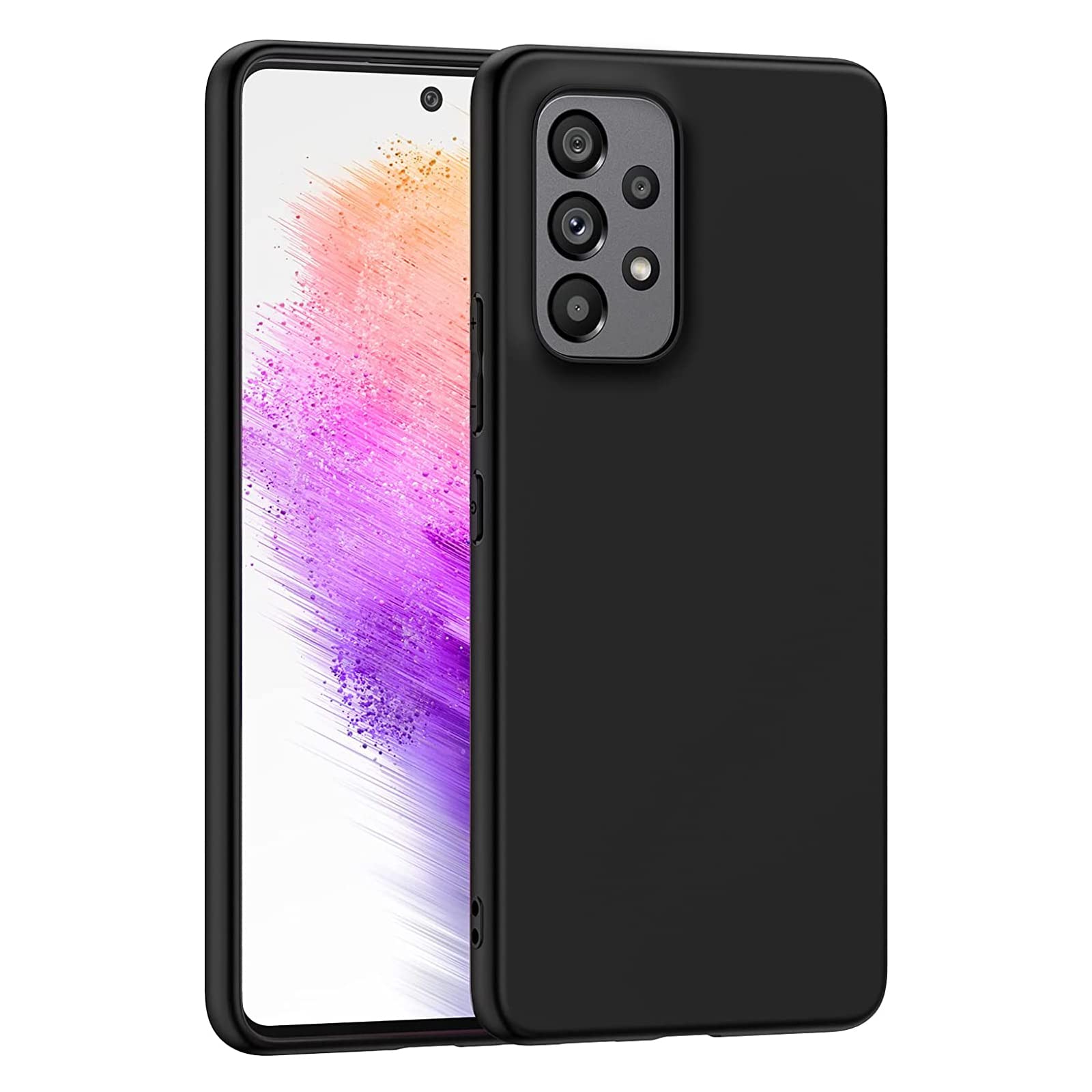 Silicone Case for Samsung A73, Silky-soft touch Full-Body Protective Case, Shockproof cover with Microfiber Lining