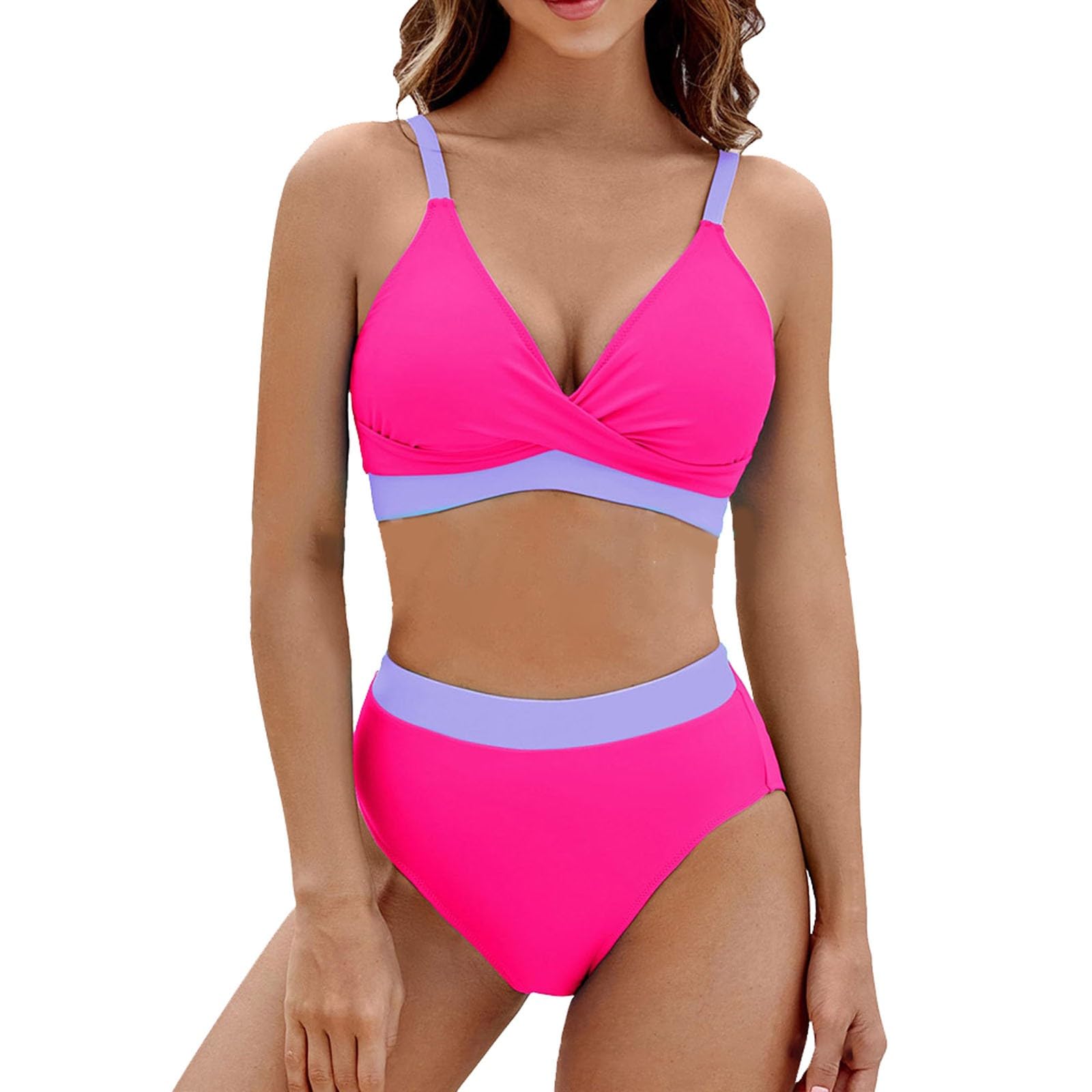 Genérico Traje de Baño Mujer de Una Pieza Volante Cuello en V Ropa de Baño Playa Control del Vientre Monokini Bikinis+Menstruales Bañadores Mujer Reductores Pecho