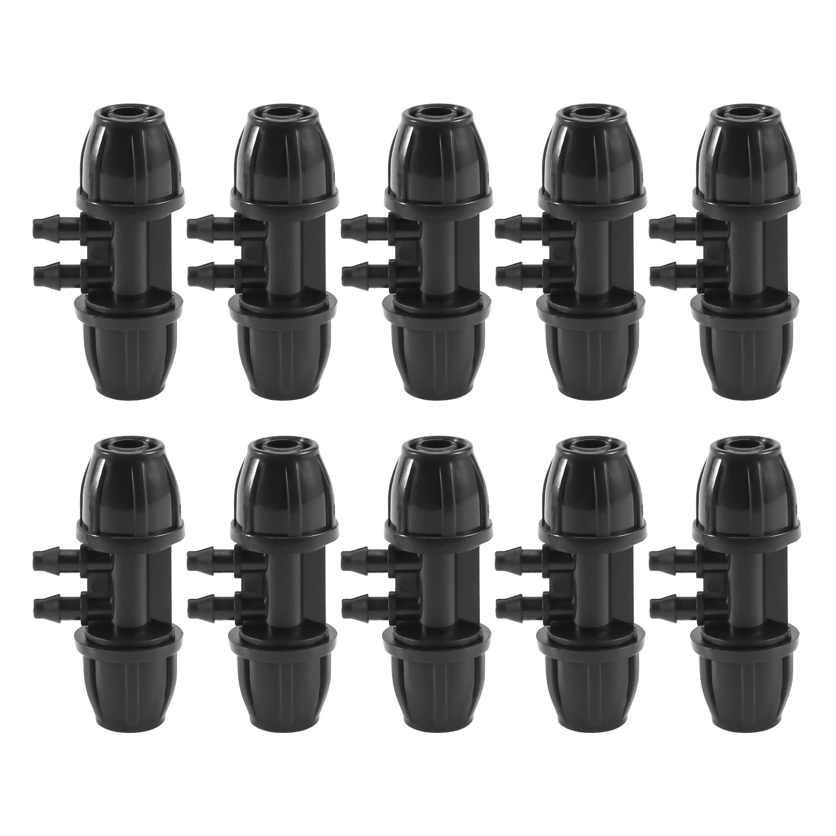 Littimoon 10 Pcs/Pack Hose Connector Mini Irrigation Tubing Drip Irrigator Garden and Watering Connector