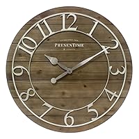 19.5-Inch Vintage Weathered Pine Shiplap Clock