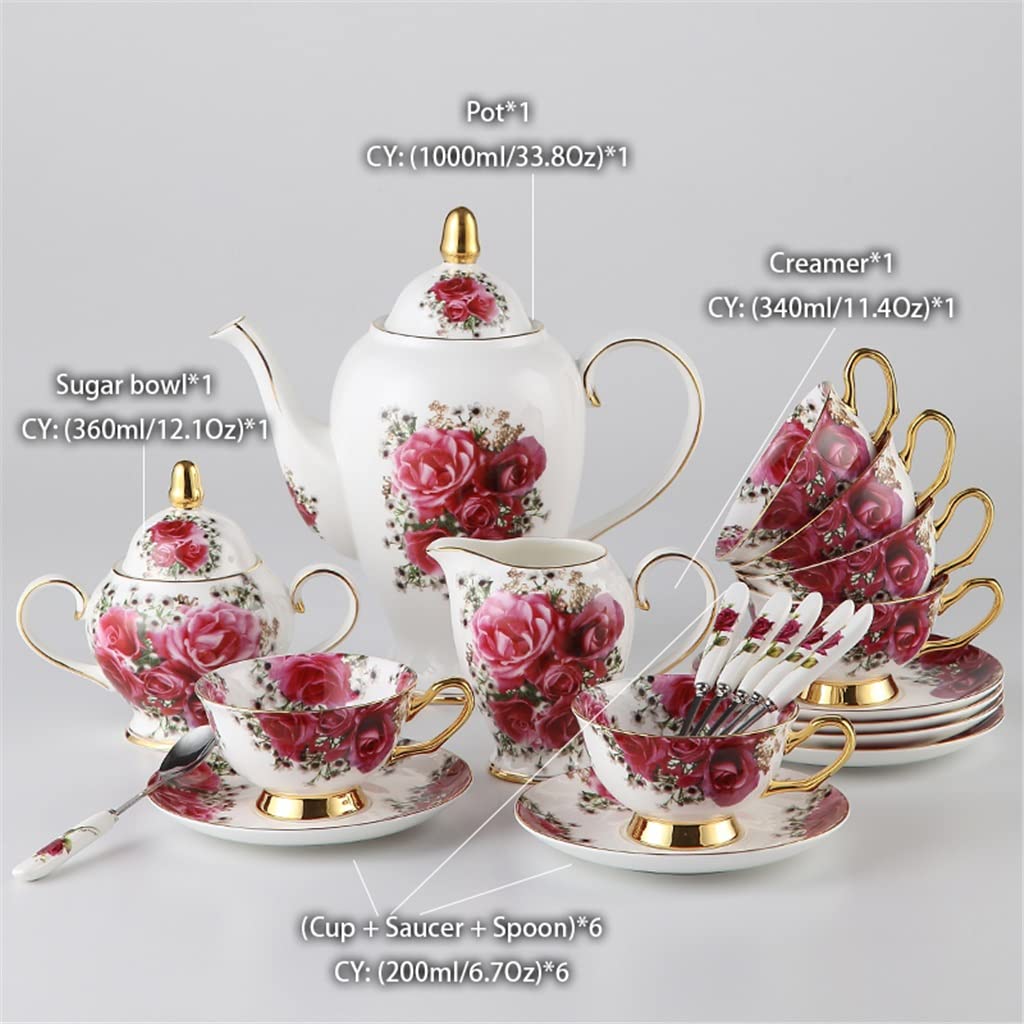 Zestaw herbaty róży zestaw kawy Porcelanowy herbata kubek spodek filiżanka ceramiczna zestaw herbaty zestaw kawy zestaw czajniczek zestaw kawy zestaw