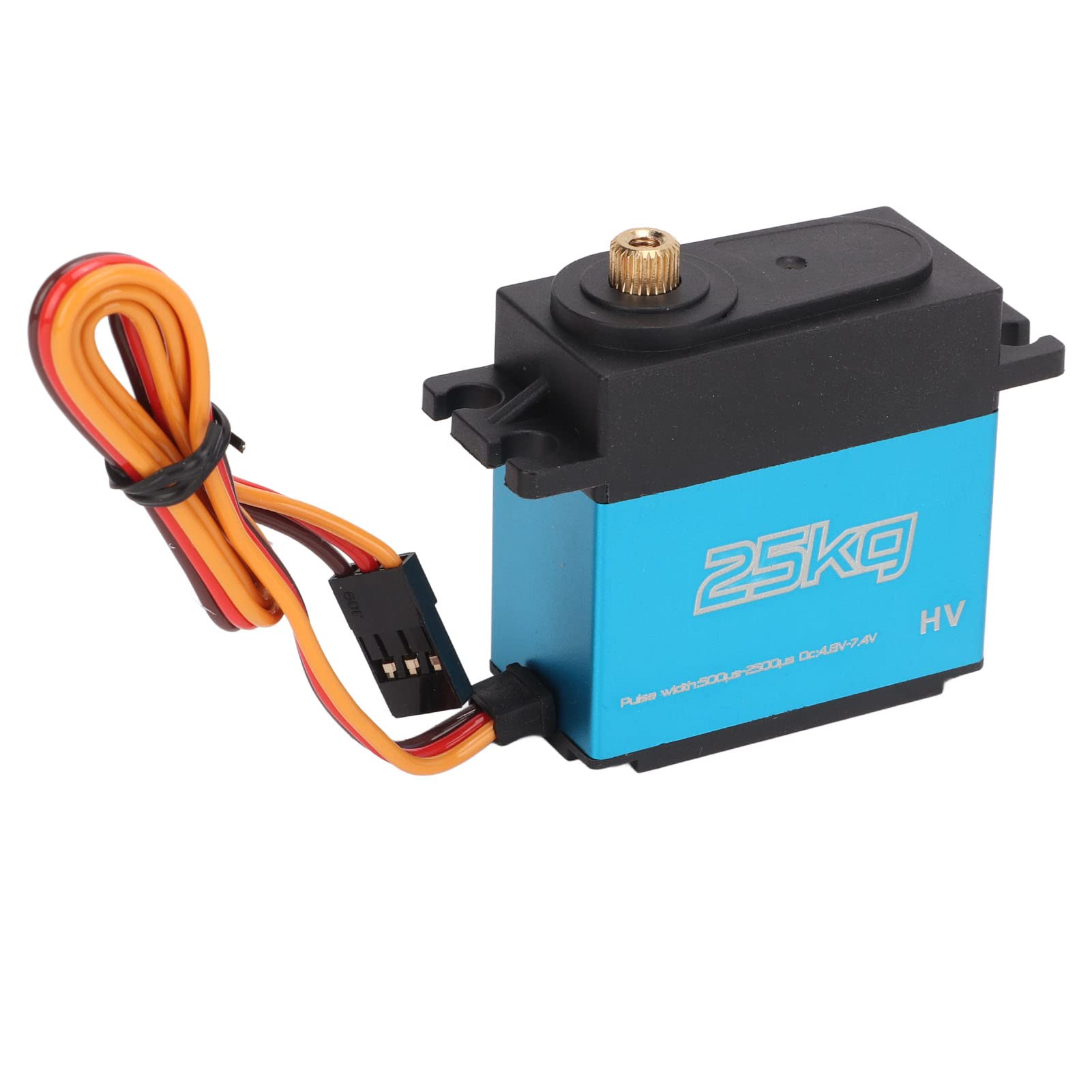 Servo digital de 4 piezas de 25 kg, servo digital RC con engranaje de metal y brazo servo 25T, servo impermeable de alto par para coche RC 1/10 1/12, robot, avión, con