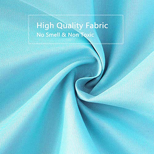Image of LLSCL Sapphire Blue Fabric Shower Curtain Liner with Magnets, Waterproof Hotel Quality, 72 x 72 Machine Washable