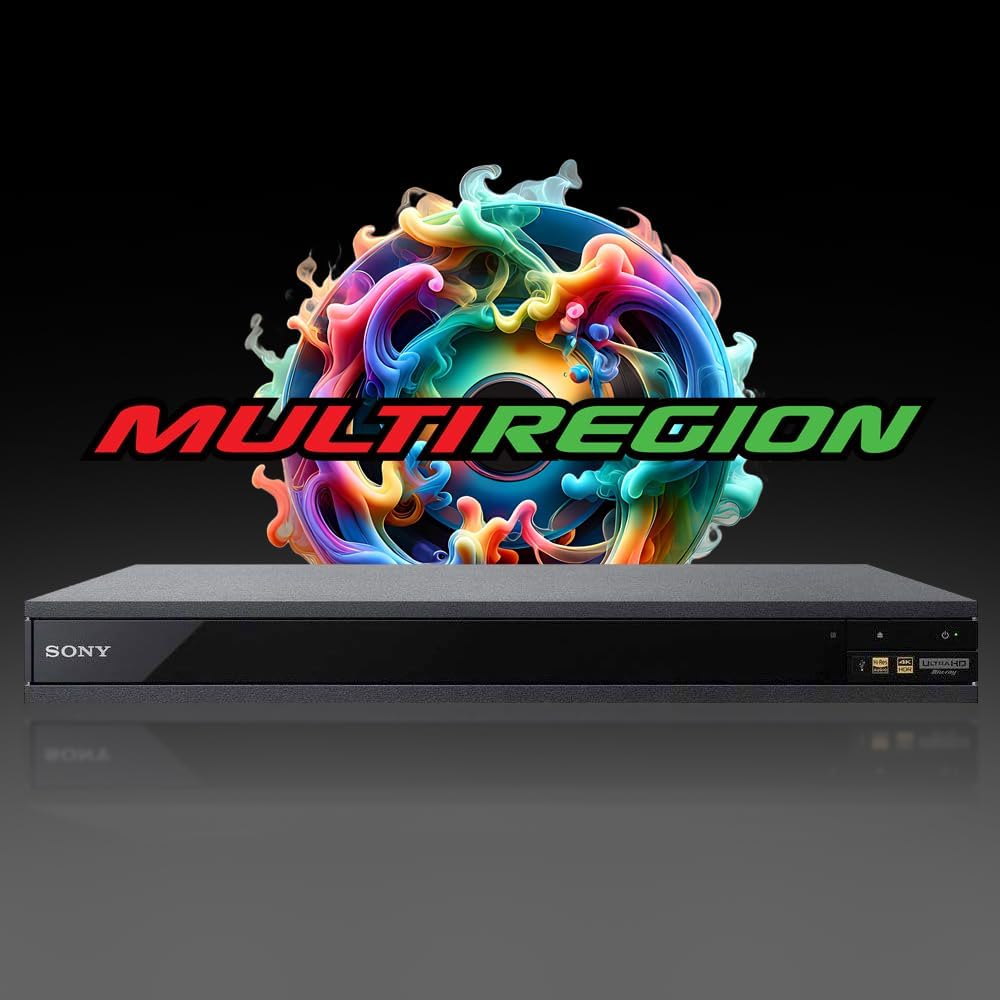Blu-ray Player Compatible with Sony UBP-X800M2 4K Ultra HD - 2D/3D - WiFi & LAN - Bluetooth Dolby Vision All Zone Code Free Blu-Ray Regions A, B & C DVD Regions 1-8