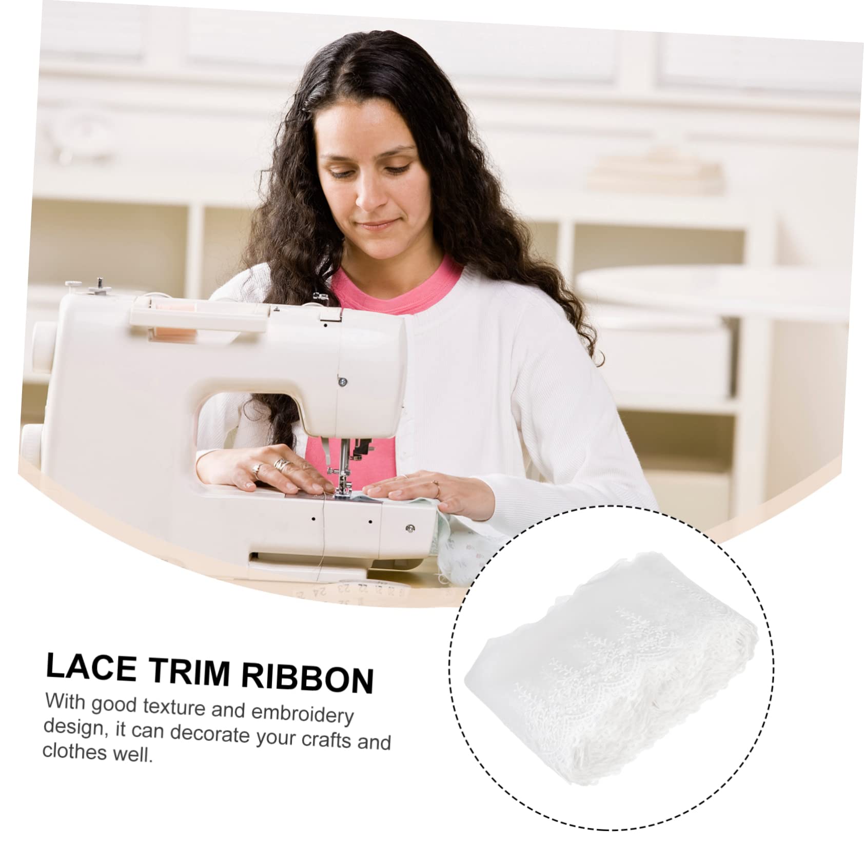 SHINEOFI Ribete De Encaje Para Manualidades Yardas De Pasamanería Para Decoración De Ropa y Proyectos De Costura