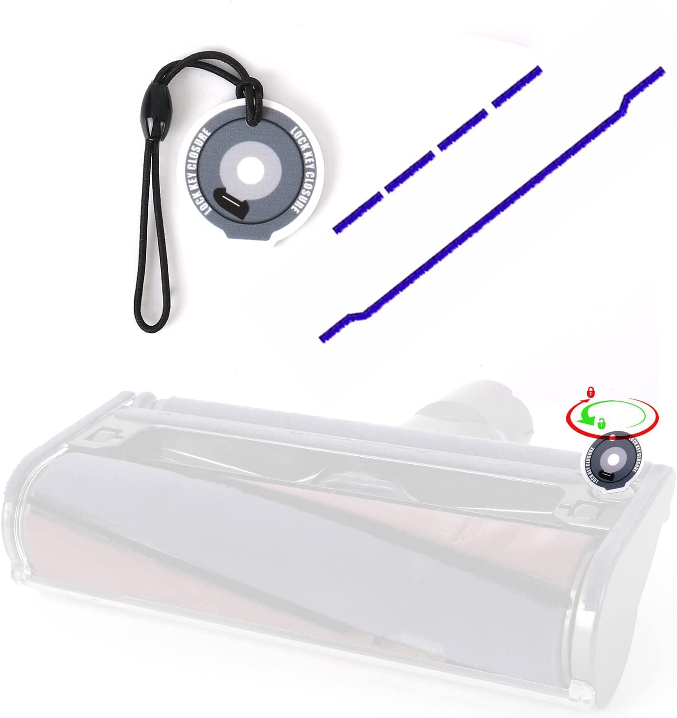 Soleplate Plush Strips + Fastener Opener Replacement for Dyson V6 V7 V8 V10 V11 Cleaner Head Strips/ Felt Strip Vacuum Cleaner SV04 SV06 SV09 Brush Replacement Parts