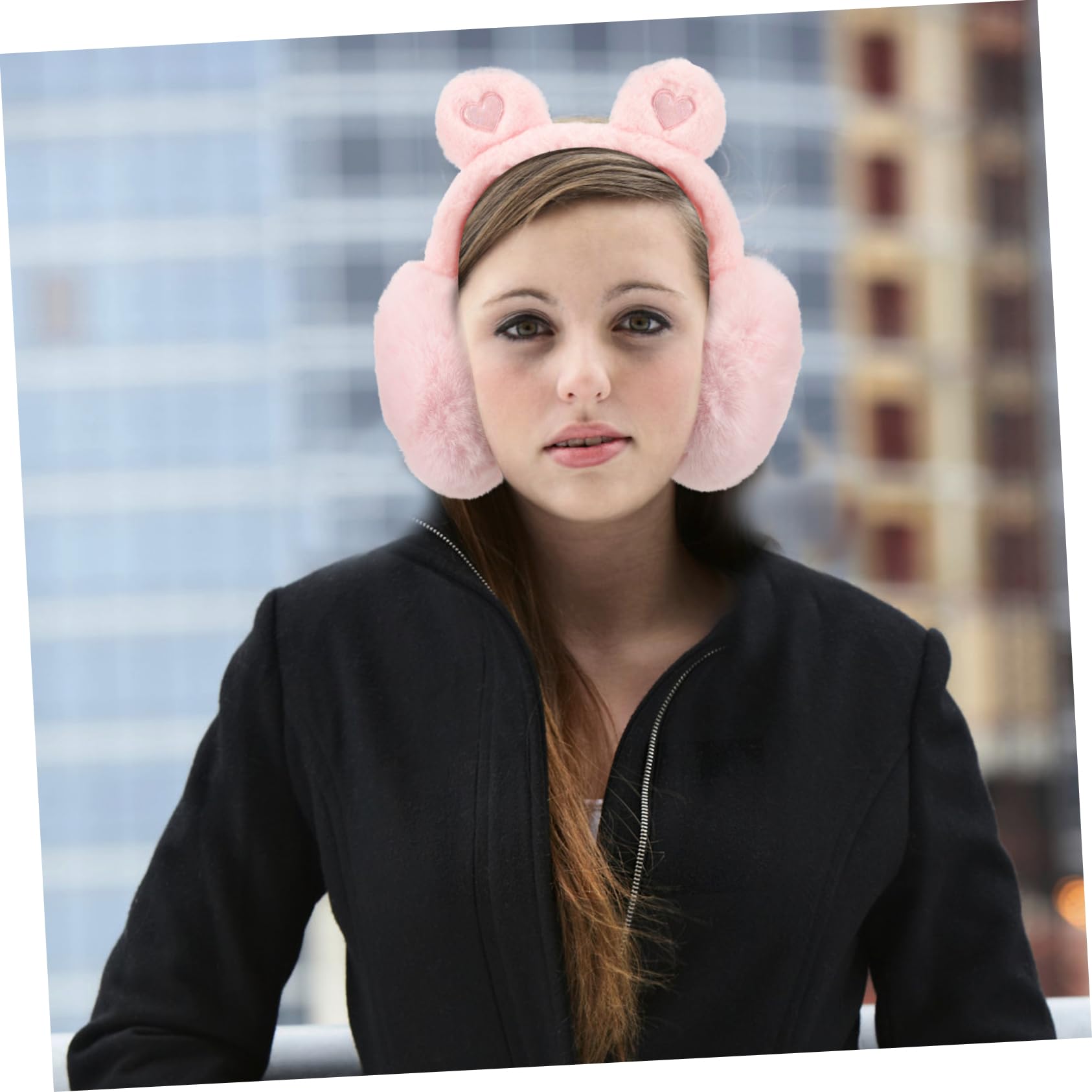 5piezas Orejeras De Mujer Plegables De Peluche Calentadoras De Oídos Diseño De Para Invierno Protección Térmica y Actividades