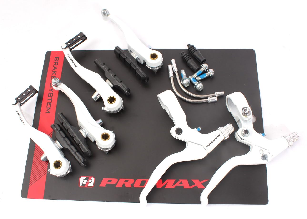 Set freni a V con leva del freno KHE PROMAX bianco
