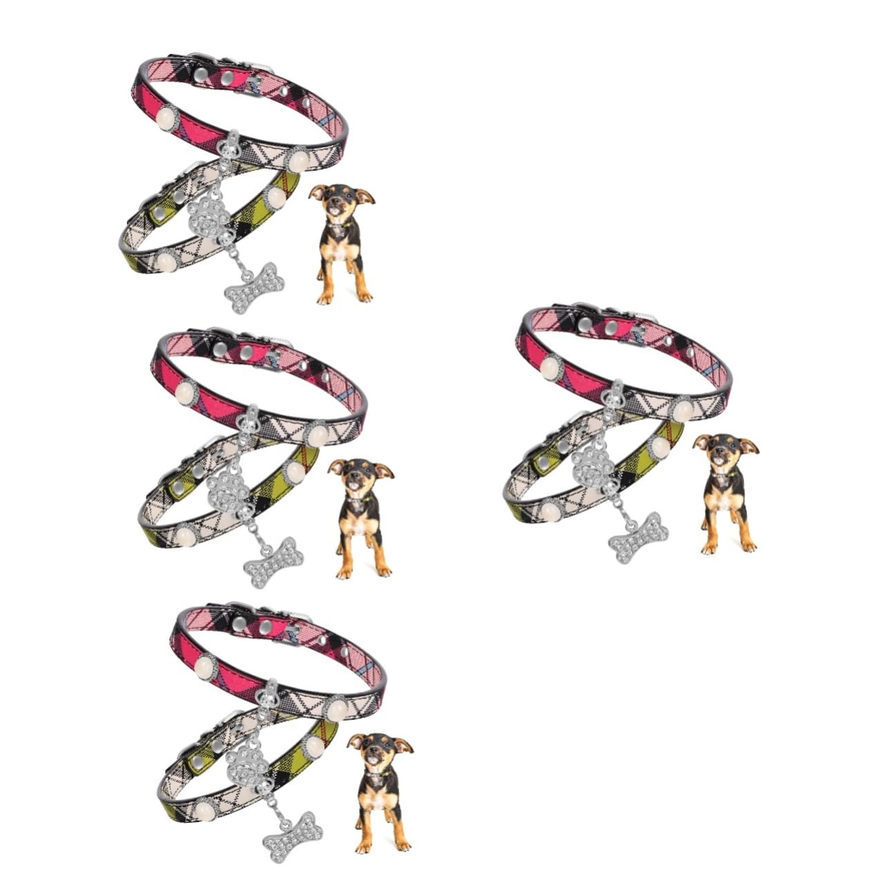 BESPORTBLE 8 Piezas Collar Mascota Collar Gato Ajustable Collares Entrenamiento Dog Collar coleiras para cães decoración Collar Gato portátil Collar Gato Cuero Exterior