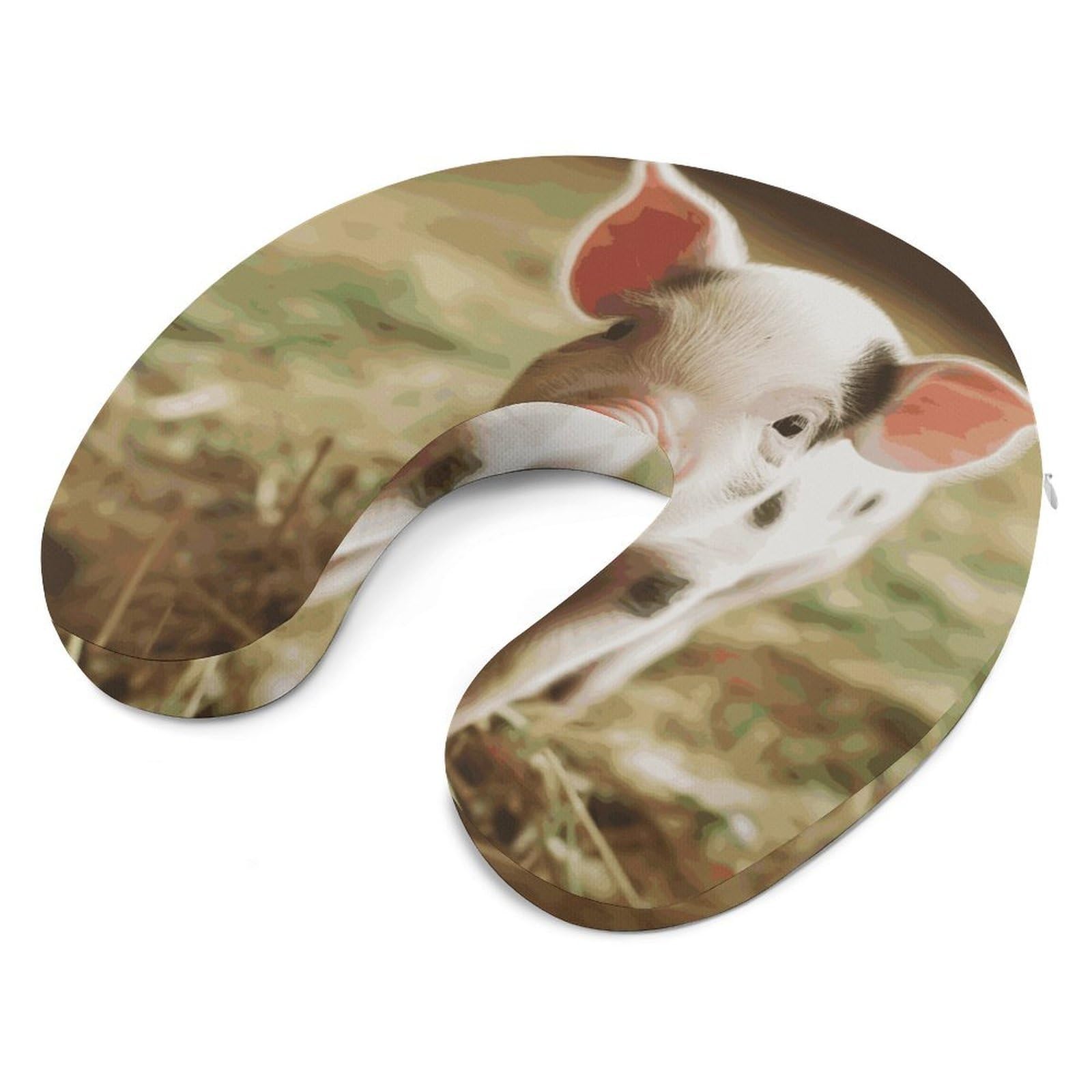 Smiling (1) Cuscino a forma di U, nucleo in memory foam, cuscino per fornire supporto per il collo, cuscino da viaggio, adatto per aerei, auto, case e uffici.