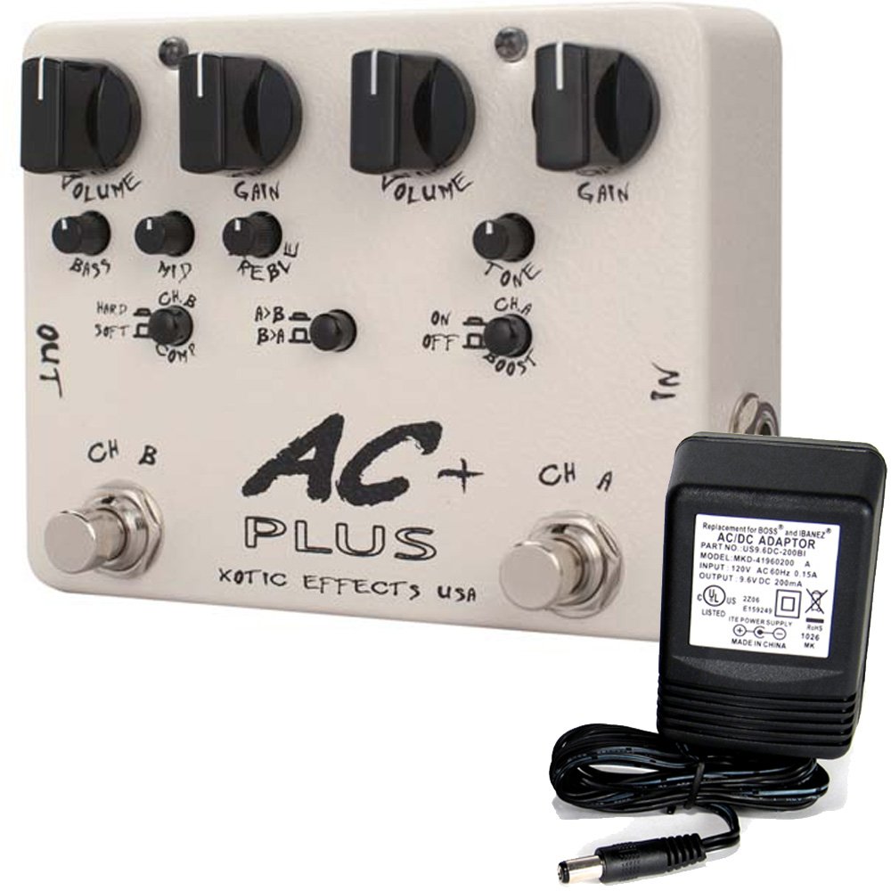 Xotic Effects AC Plus 2-Channel Overdrive Guitar Effects Pedal 