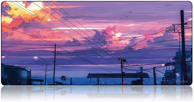 Bimormat Personalized Gaming Mouse Mat,Extended Large Mouse Pad 35.4" x 15.7",Laptop Desk Mat,Thick Enough for Maintaining Excellent Speed and Control,Non-slip Rubber Base (90x40 B6dianxian)