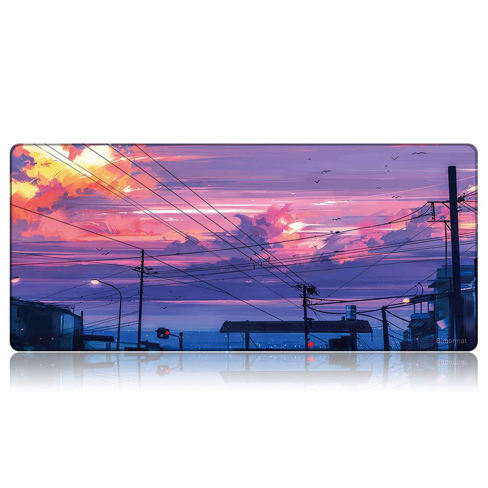 Bimormat Personalized Gaming Mouse Mat,Extended Large Mouse Pad 35.4" x 15.7",Laptop Desk Mat,Thick Enough for Maintaining Excellent Speed and Control,Non-Slip Rubber Base (90x40 B6dianxian)
