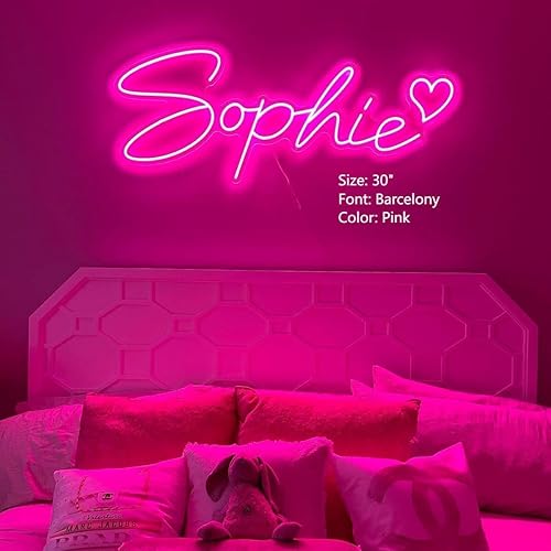 Miniatura 2 de Letrero de neón grande personalizado, 30 a 42 pulgadas, letrero de luz de neón personalizado para boda, aniversario, decoración de pared del hogar,