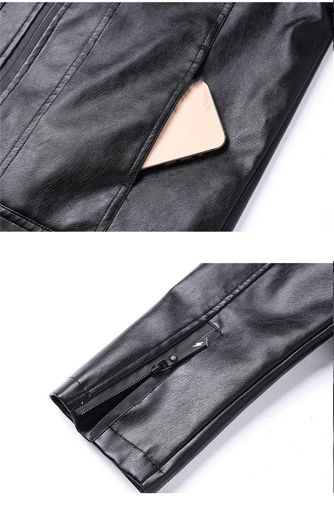 Jegsnoe Giacche In Pelle Da Uomo Giacca Da Moto Casual In PU Da Uomo Primavera Autunno Giacca In Pelle Da Uomo
