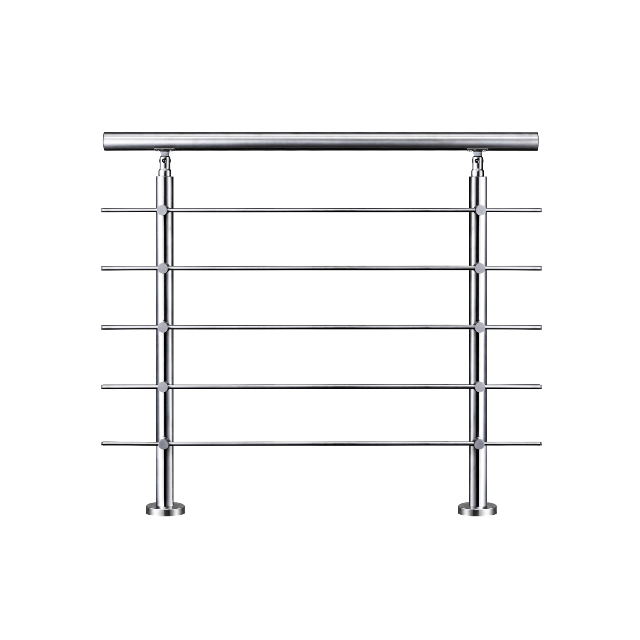 SKYBATHROOM 120x106cmStainless Steel Stair Handrails,Handrail for Steps,Banister,Balustrade Diameter: ∅42.4 mm