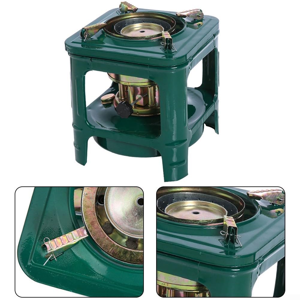 Réchaud Camping Fer pour robuste 8 Mèches 700ml Vert Réchaud