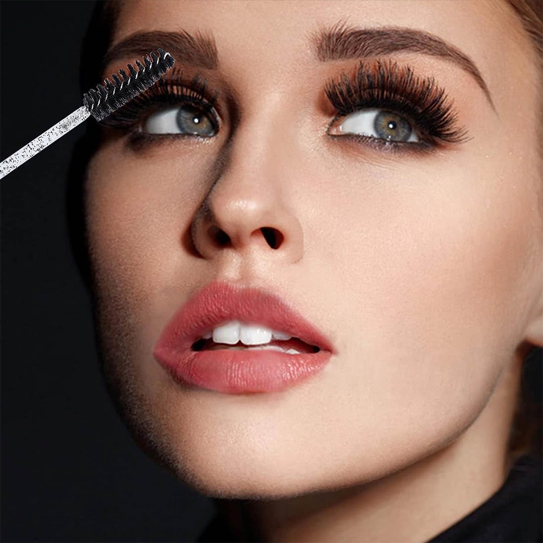 Cepillos Desechables Para Máscara de Pestañas, Aplicador Con Mango de Cristal Para Extensión de Pestañas y Cejas