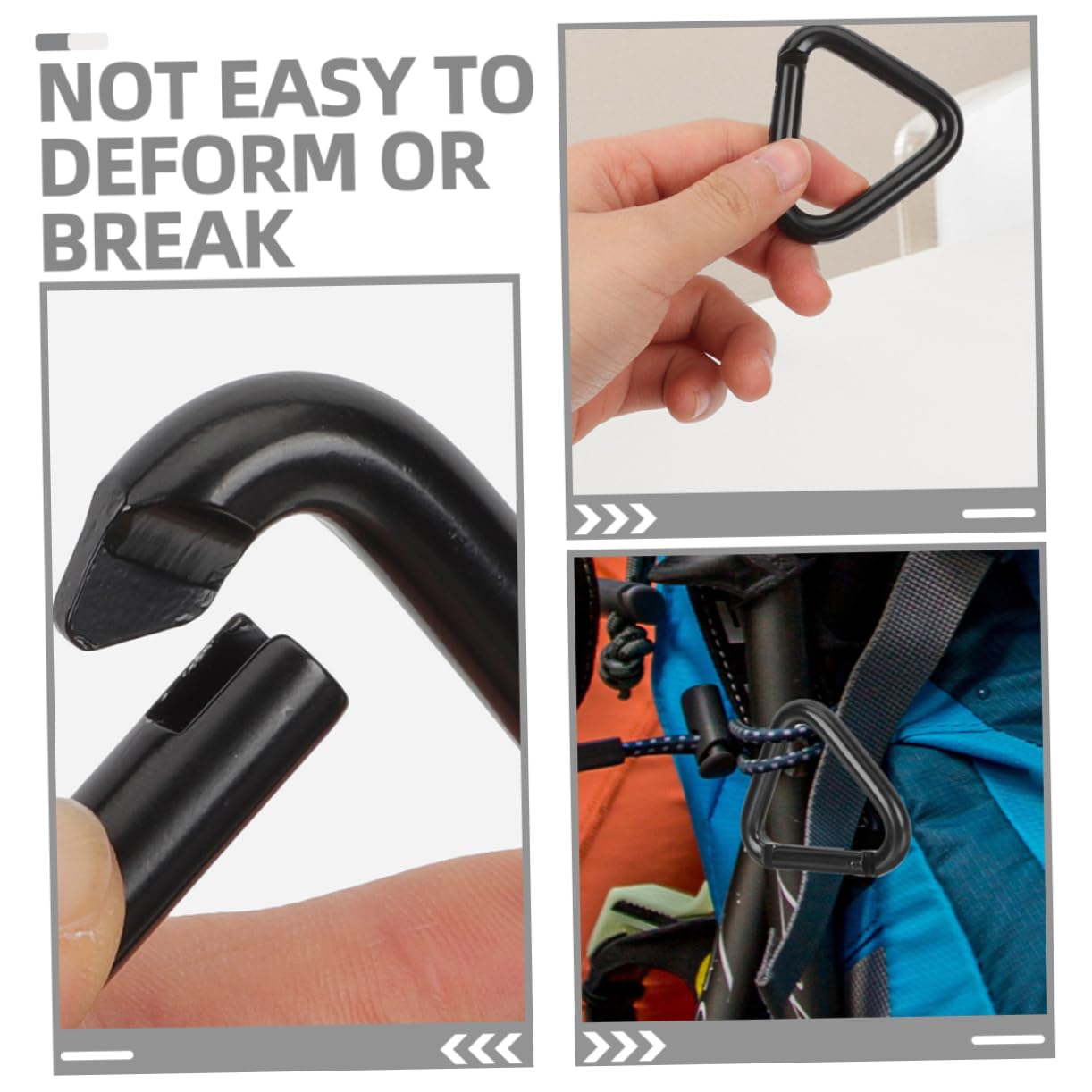 TOYANDONA Moschettone per Escursionismo E attività Outdoor Accessorio per Chiavi E Importanti Resistente E Flessibile