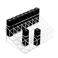 Vista 3 de HBlife expositor de 40 pinturas de labios. Organizador de Acrílico Transparente para barra de labios, pinceles, y demás cosméticos