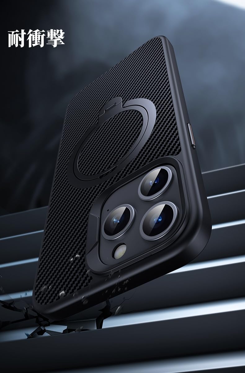 Amazon.co.jp: 2024新登場 ダブルリング iPhone16Pro ケース 定点360度