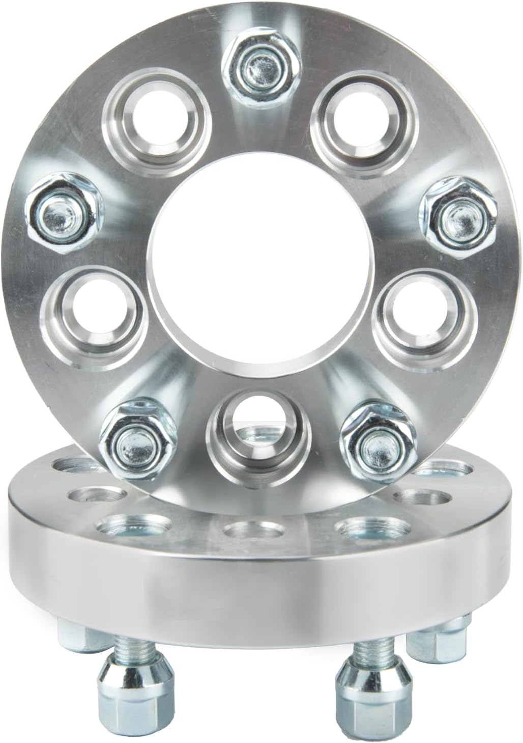PHILTOP 1 inch 5x100mm to 5x114.3mm Wheel Adapters with M12x1.5 Studs & 64.1mm Center Bore,2Pcs Forged 5x100mm to 5x4.5 Lug Wheel Adapter for Corolla, Forester, Crosstrek, Prius