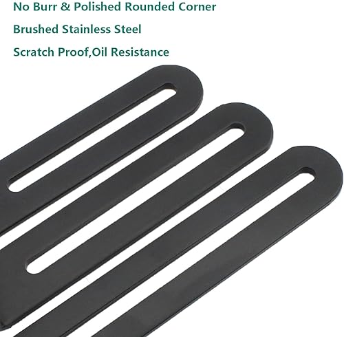 Miniatura 7 de 4 soportes de esquina ajustables en forma de L, resistentes y gruesos de acero inoxidable, soportes en ángulo recto, soporte ranurado en L para