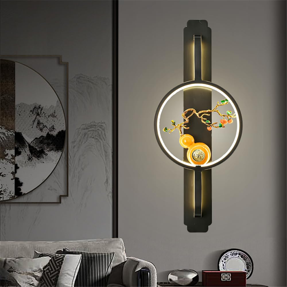 HXYSXHJUO LED Wall Lamp - Contemporary Brass Design for Living Room, Bedroom, Study Hotel, Villa, Cafe, Corridor Lighting