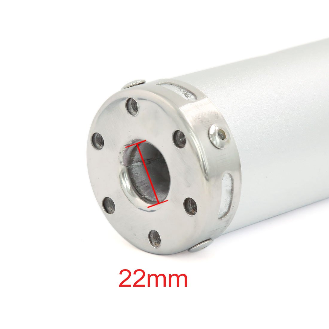 sourcing map Universal Motorrad Schalldämpfer Endrohr 280mm x 60mm Silber