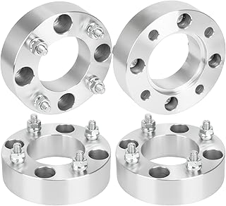 JiiinMiiin 1.5 inch (38mm) 4x110 to 4x110 ATV Wheel Spacers with 74mm Hub Bore & 10x1.25 Studs, Compatible with Honda Yamaha Suzuki Bombardier (Read Listing for Year Model Info) - Silver