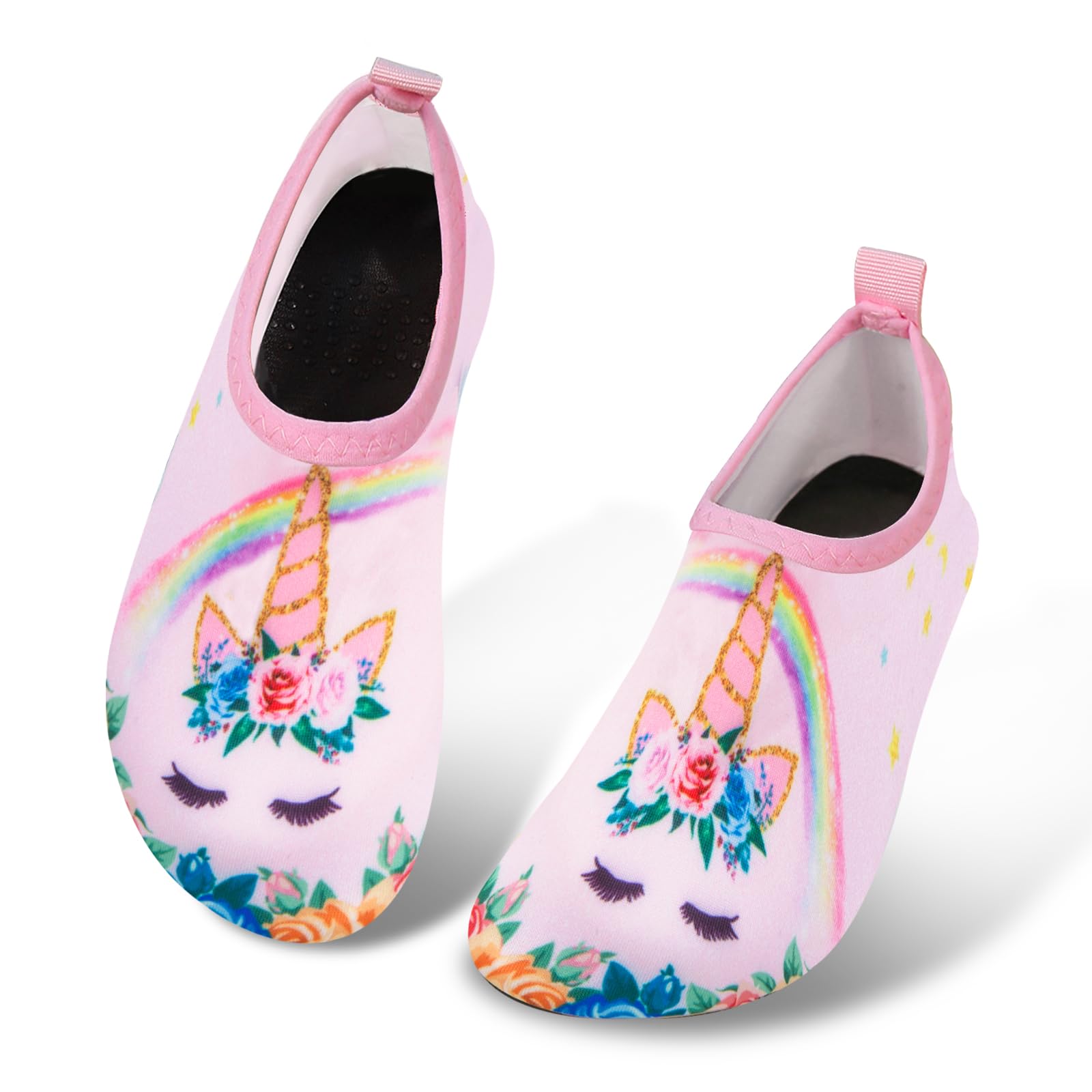 OBBOR Escarpines Niño Niña Zapatos de Agua Playa, Transpirable Secado Zapatillas de Acuáticos, Calcetines Piscina Niño Escarpines Bebe Verano Barefoot Calzado Aqua Surf Buceo