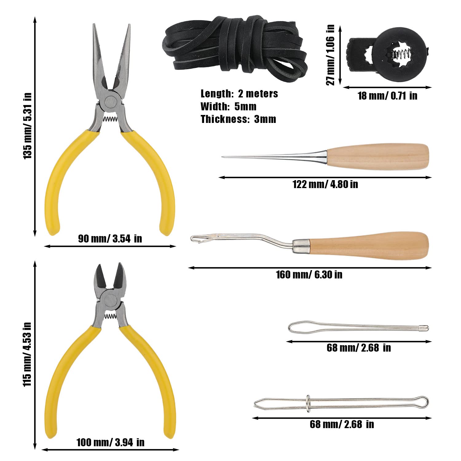 Luter 12pcs Kit de Réparation de Gant de Baseball, Dentelle kit de Cordon pour Gants de Softball Comprenant des Bandes Un Enfileur de Dessin des Verrous de Gant avec Une Boîte d'Accessoires De Gant