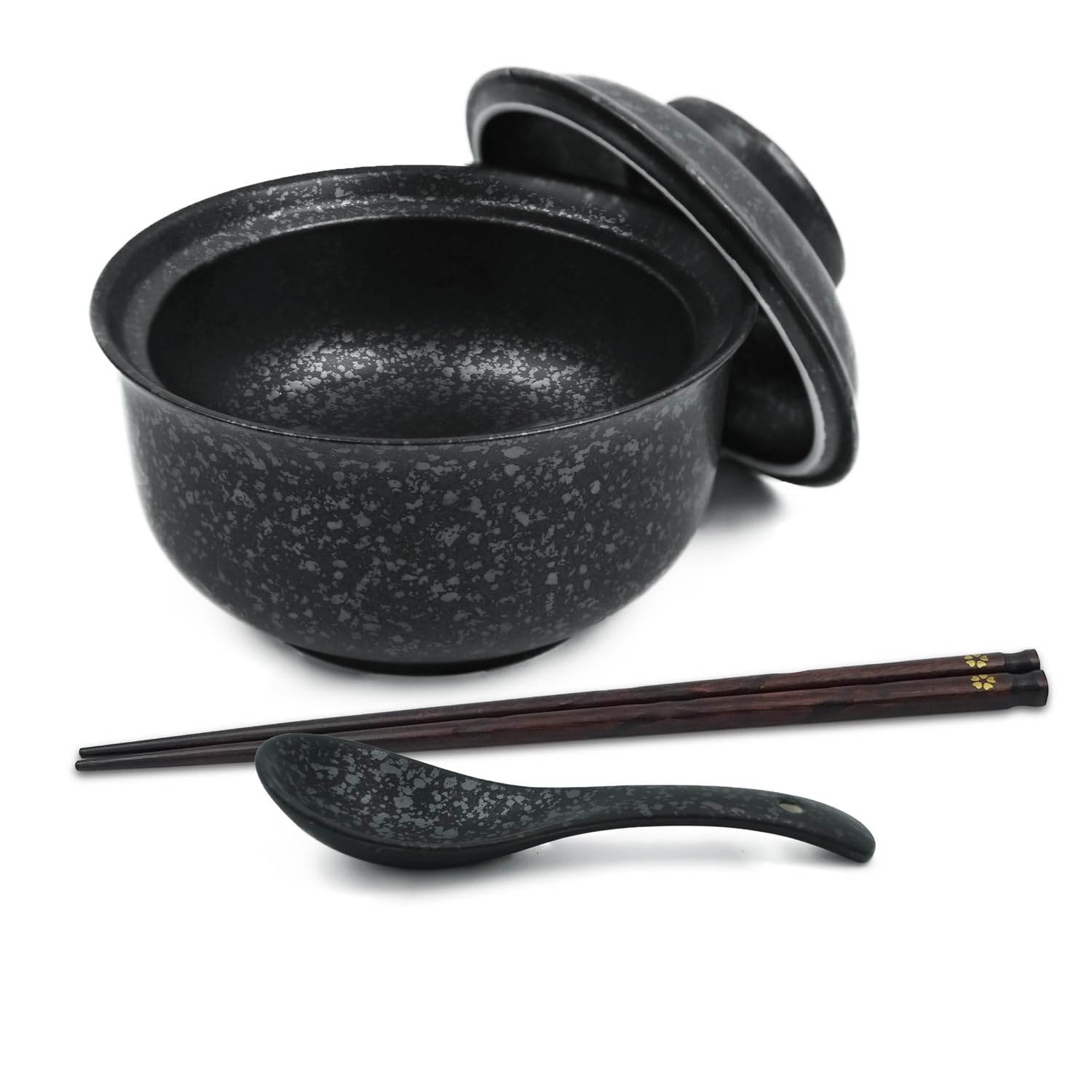 HLWDXno1 Ceramic Ramen Bowl, Japanese Style Retro Ramen Bowls Set 800ml Noodle Bowl with Chopsticks and Spoons