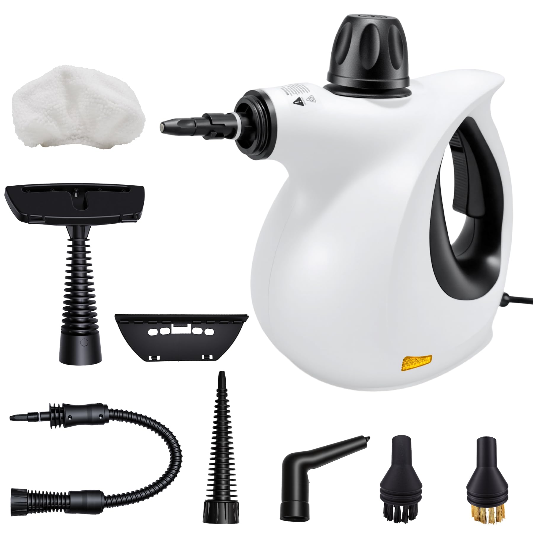 Handheld Steam Cleaner – High Temperature Multipurpose Steam Cleaner Handheld with 10 Accessories, 350ML Portable Steam Cleaner for Floor, Carpet, Bathroom, Kitchen, Oven and Windows