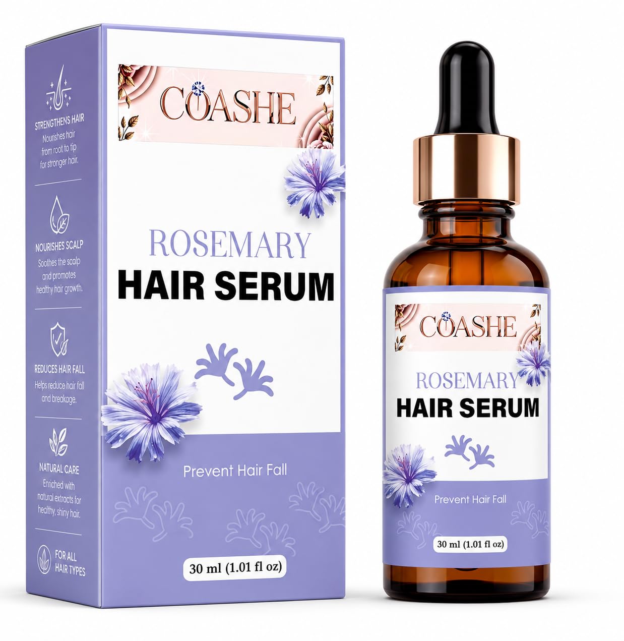 Rosemary Hair Serum for Men & Women | Lightweight Hair & Scalp Serum for Daily Routine | Non-Sticky for All Hair Types | Dropper Bottle | 30 ml-image-34