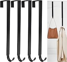 Over The Door Hooks -Adjustable Door Hook Hanger from 15-25 Inch, 4Pack ...