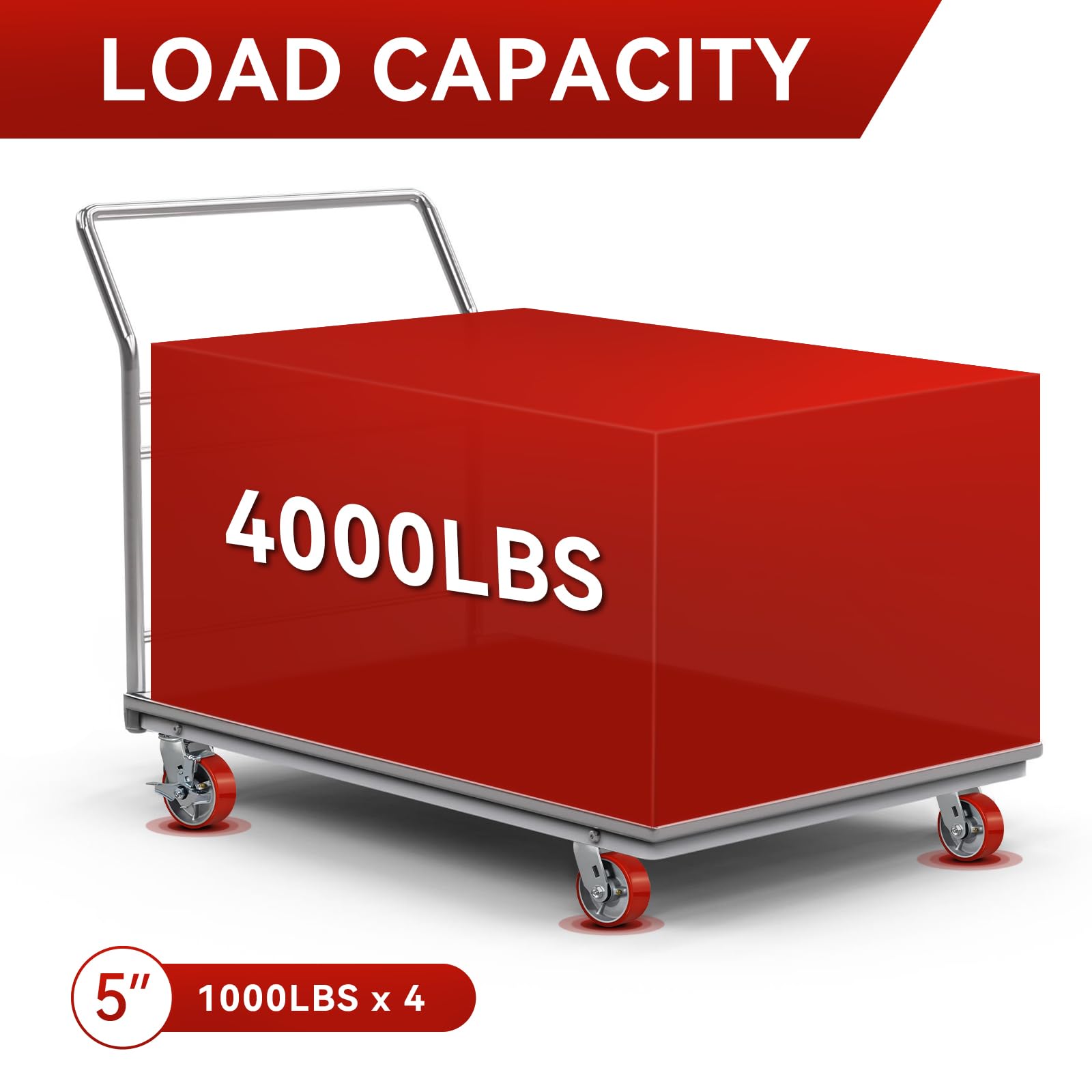 Heavy Duty Industrial Casters - 4000lb Capacity -4 Heavy Duty Industrial Casters - 4000lb Capacity -4