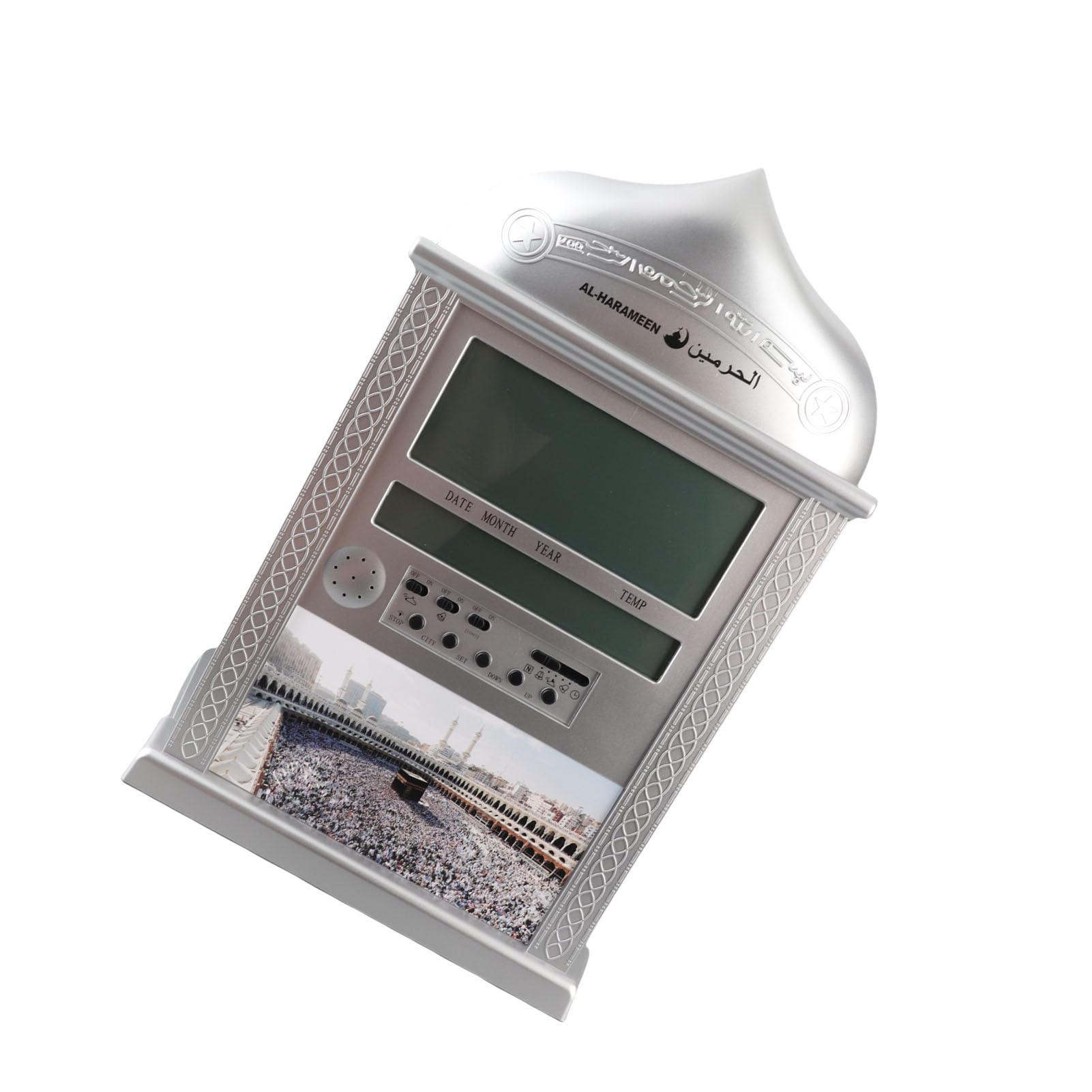 Reloj Azan Digital con Calendario (Plata)
