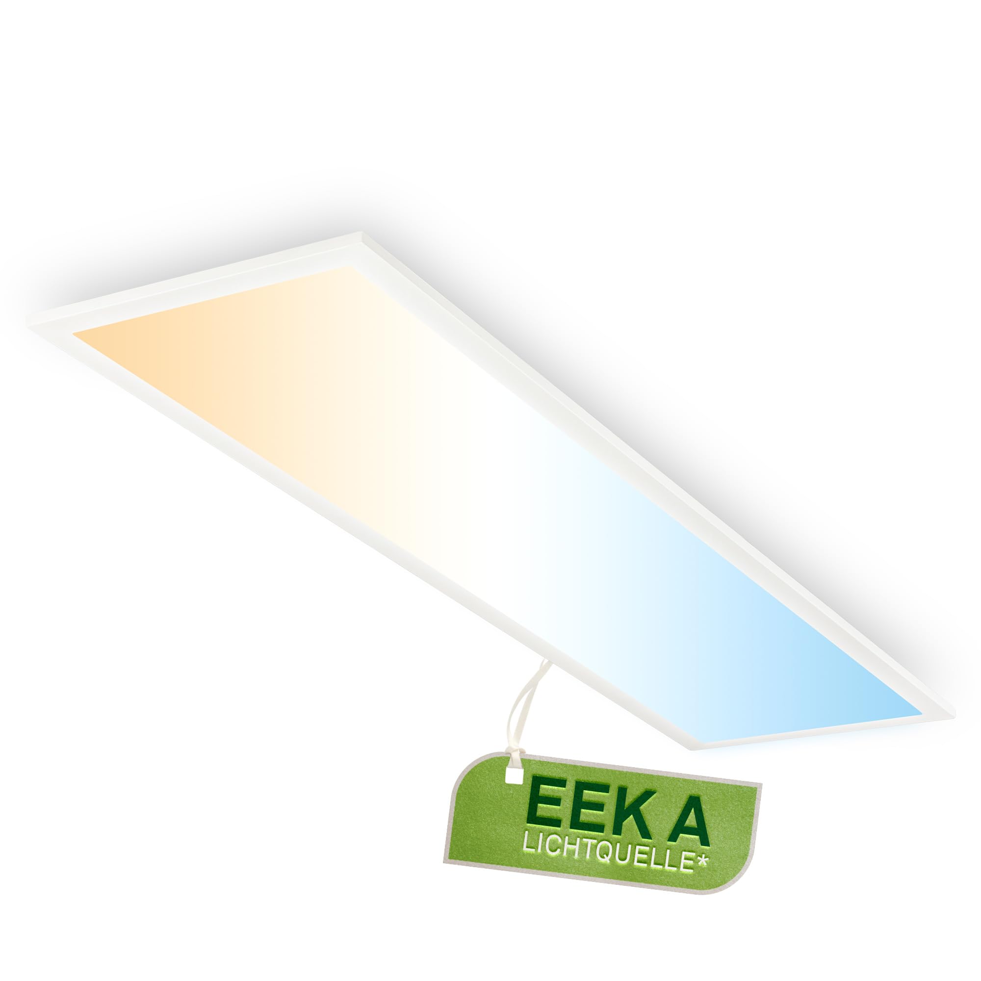 BRILONER - LED Panel mit EEK A Lichtquelle, 12,6W, 2860lm, Fernbedienung, dimmbar, CCT warmweiß bis kaltweiß, LED Lampe, Deckenleuchte, Wohnzimmerlampe, Deckenlampe, Flurlampe, 100x25x6 cm, Weiß