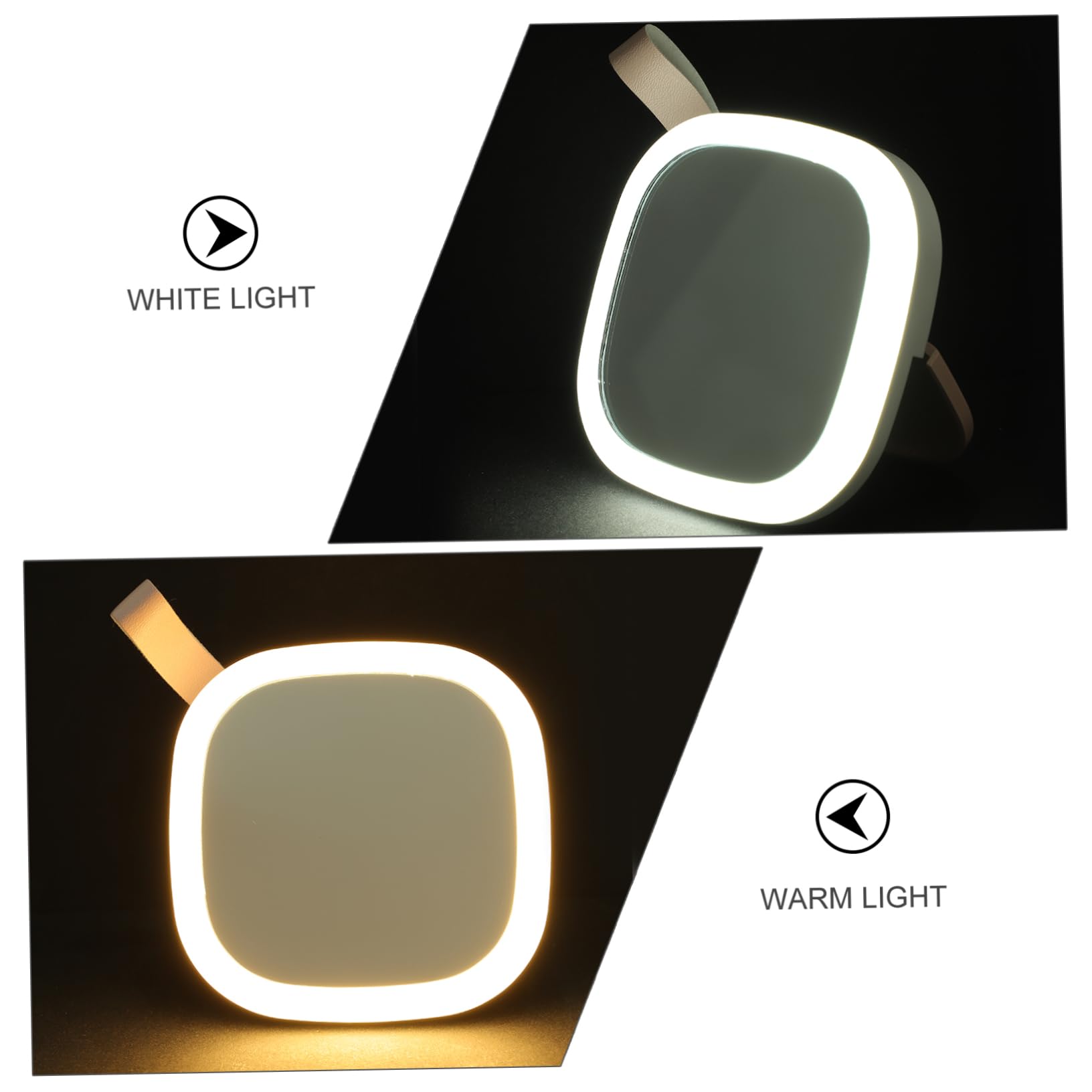 Alipis 2 Mini Specchietti Tascabili Con Luce Led Specchietti Cosmetici Portatili Per Ragazze Strumento Per Il Trucco A Led Facile Da Usare