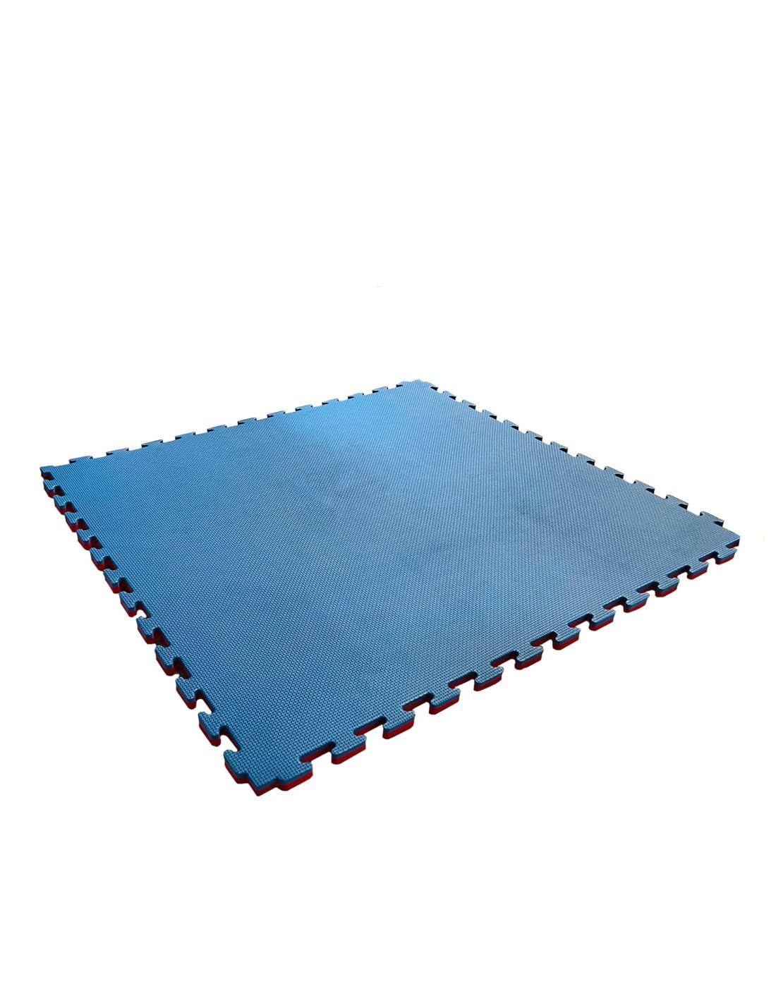 JARDIN202 - Tatami Puzzle | Lote x10 loseta - Rojo/Azul | Esterilla Reversible Antideslizante | Artes Marciales, Judo
